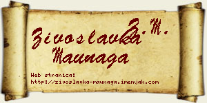 Živoslavka Maunaga vizit kartica